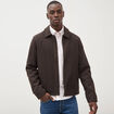 Veste oversize courte col classique marron homme