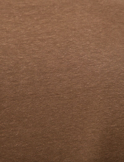T-shirt ras de cou manches courtes taupe homme