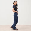 Jeans bootcut denim brut femme