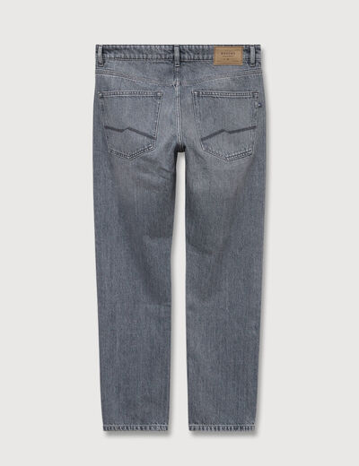 Jeans straight longueur 32 en coton bleu gris homme
