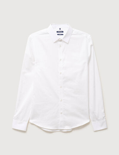 Chemise manches longues blanc homme