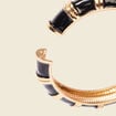 Bracelet jonc noir femme