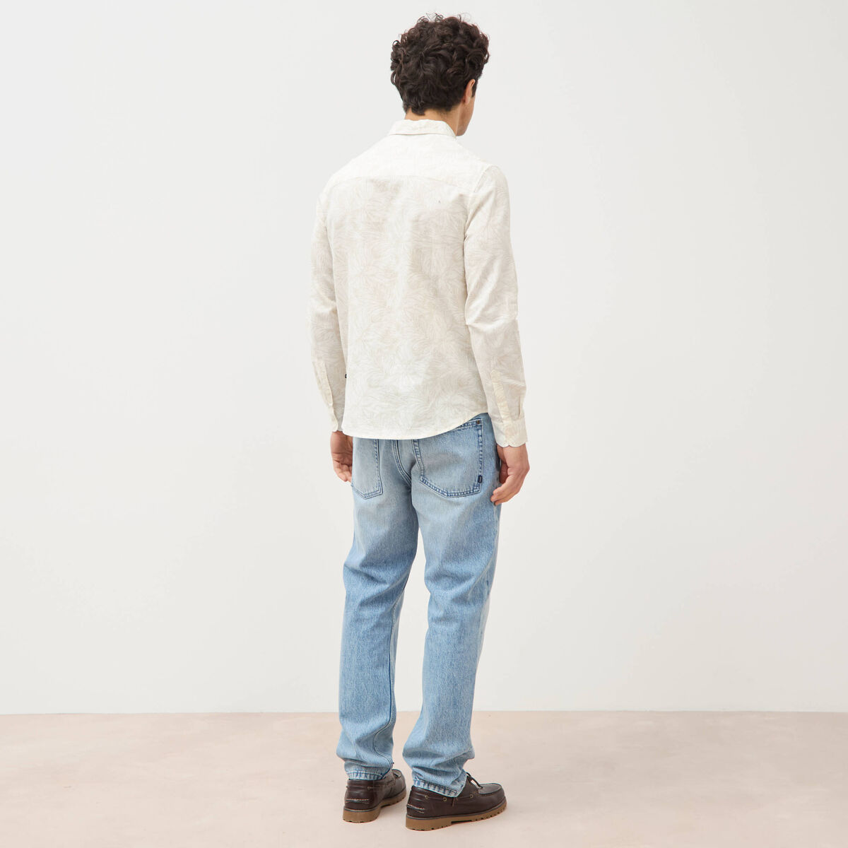 Chemise manches longues blanc homme