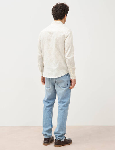 Chemise manches longues blanc homme