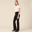 Pantalon bootcut velours noir femme