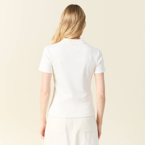 polo manches courtes ecru femme Polo manches courtes ecru femme