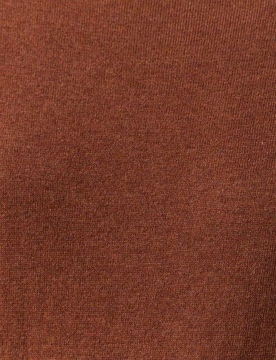 Pull manches longues marron fonc&eacute; femme