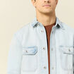 Surchemise en jean denim snow bleach homme