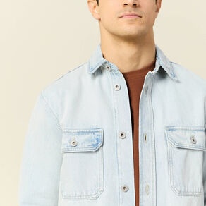 Surchemise en jean denim snow bleach homme