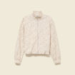Veste manches longues col montant ecru femme