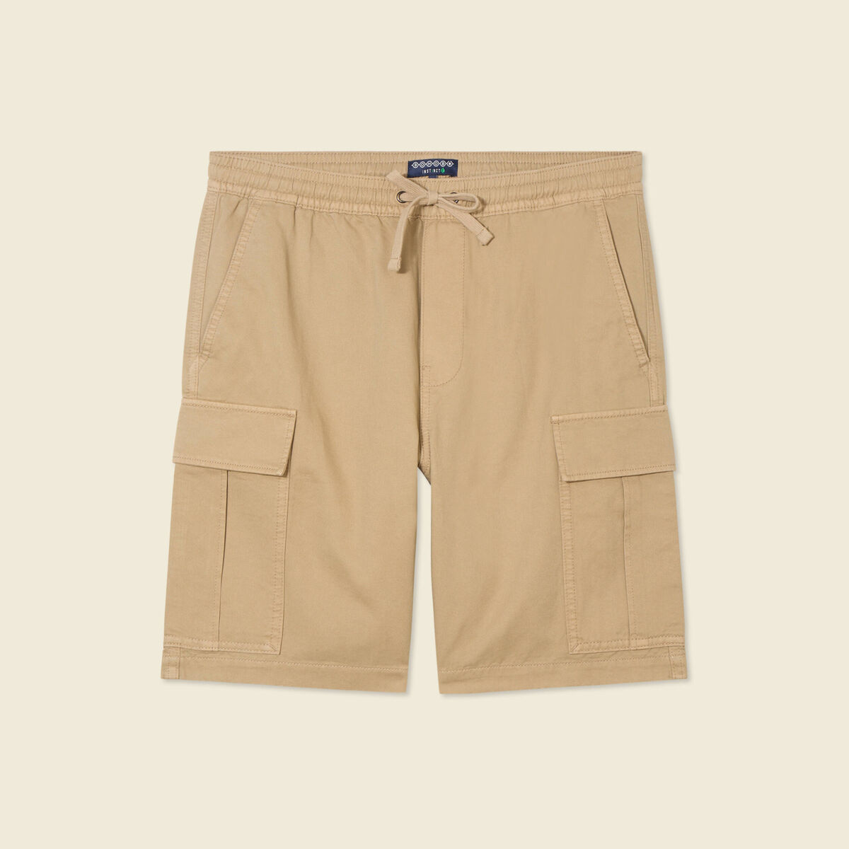 Bermuda droit cargo taupe homme