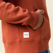 Sweat à capuche marron cognac homme
