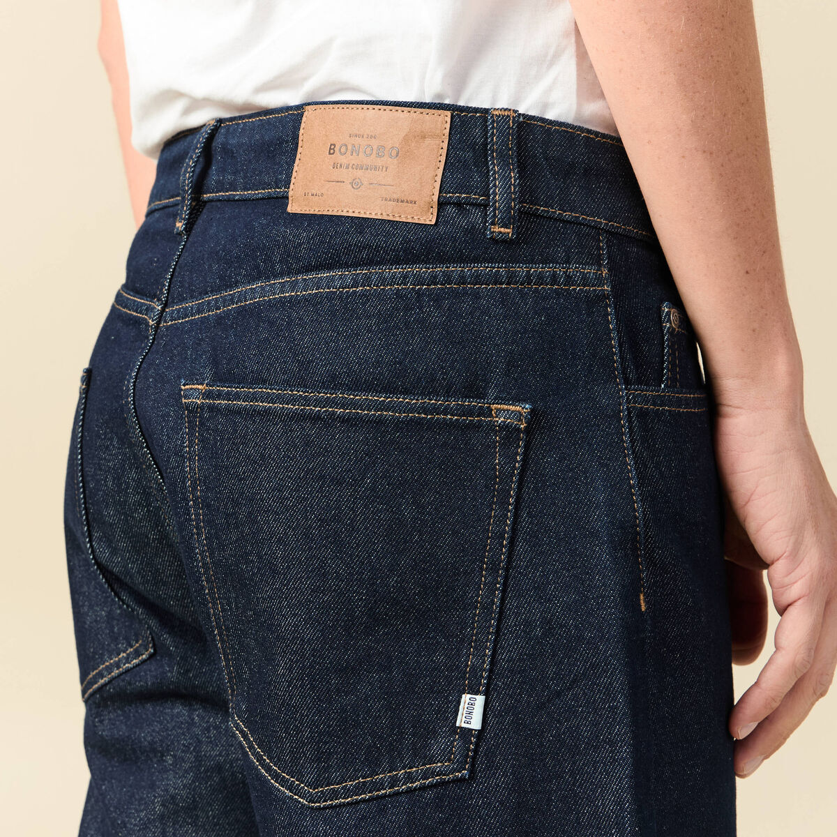 Jeans large relaxed denim brut clean homme
