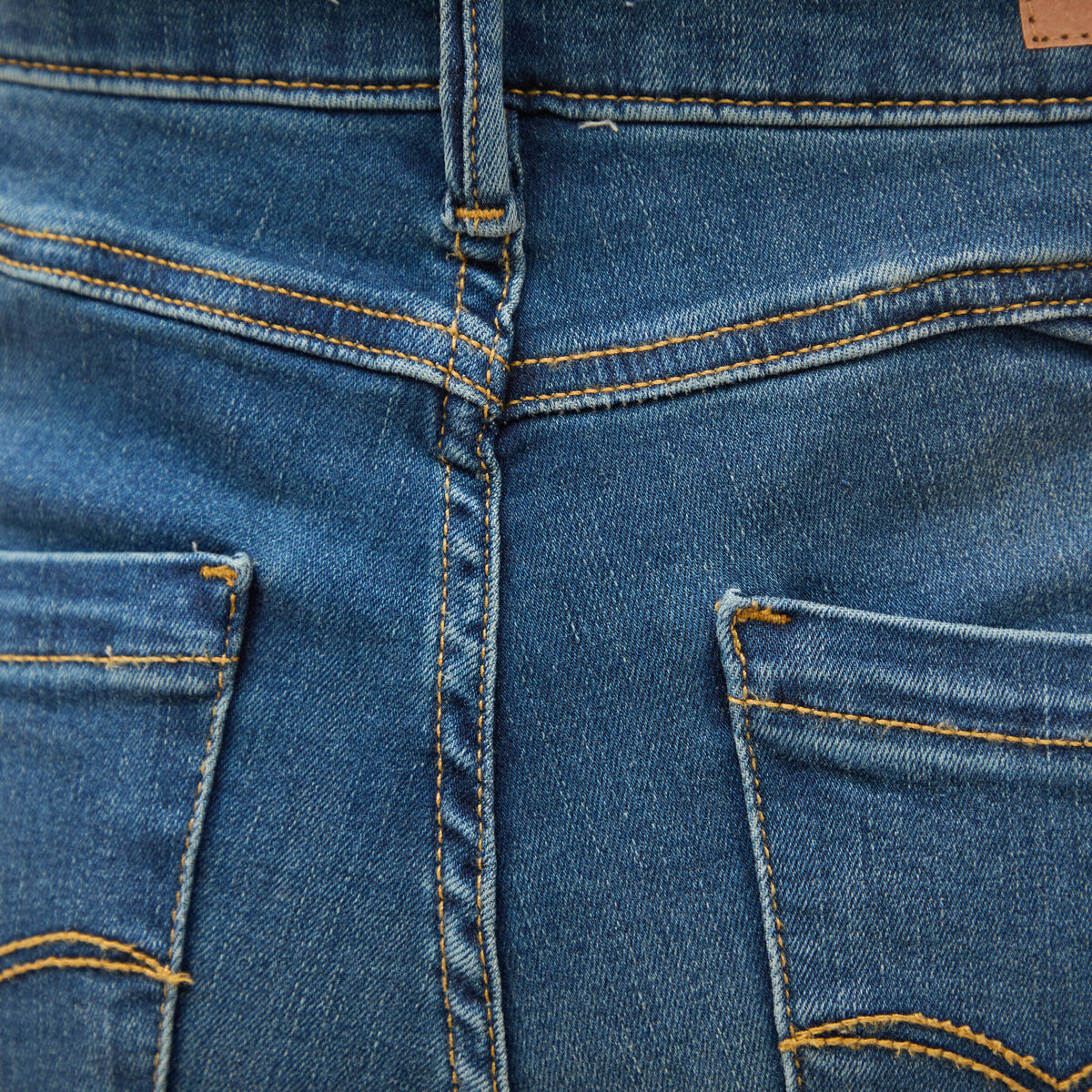Jeans regular taille haute denim stone femme