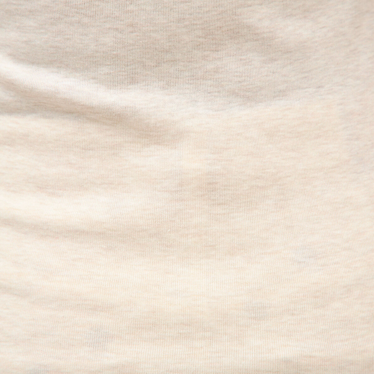 T-shirt cintr&eacute; col v manches longues beige femme