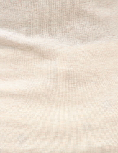T-shirt cintr&eacute; col v manches longues beige femme