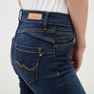 Jeans regular taille haute denim brut femme