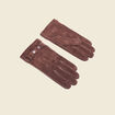 Gants en cuir bordeaux homme