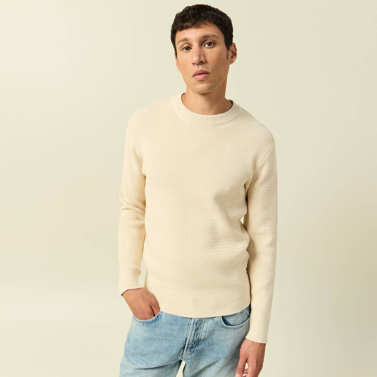 Pull Col Roulé Homme Épaule Martelée en 100 % Laine Mérinos Maisonshmere