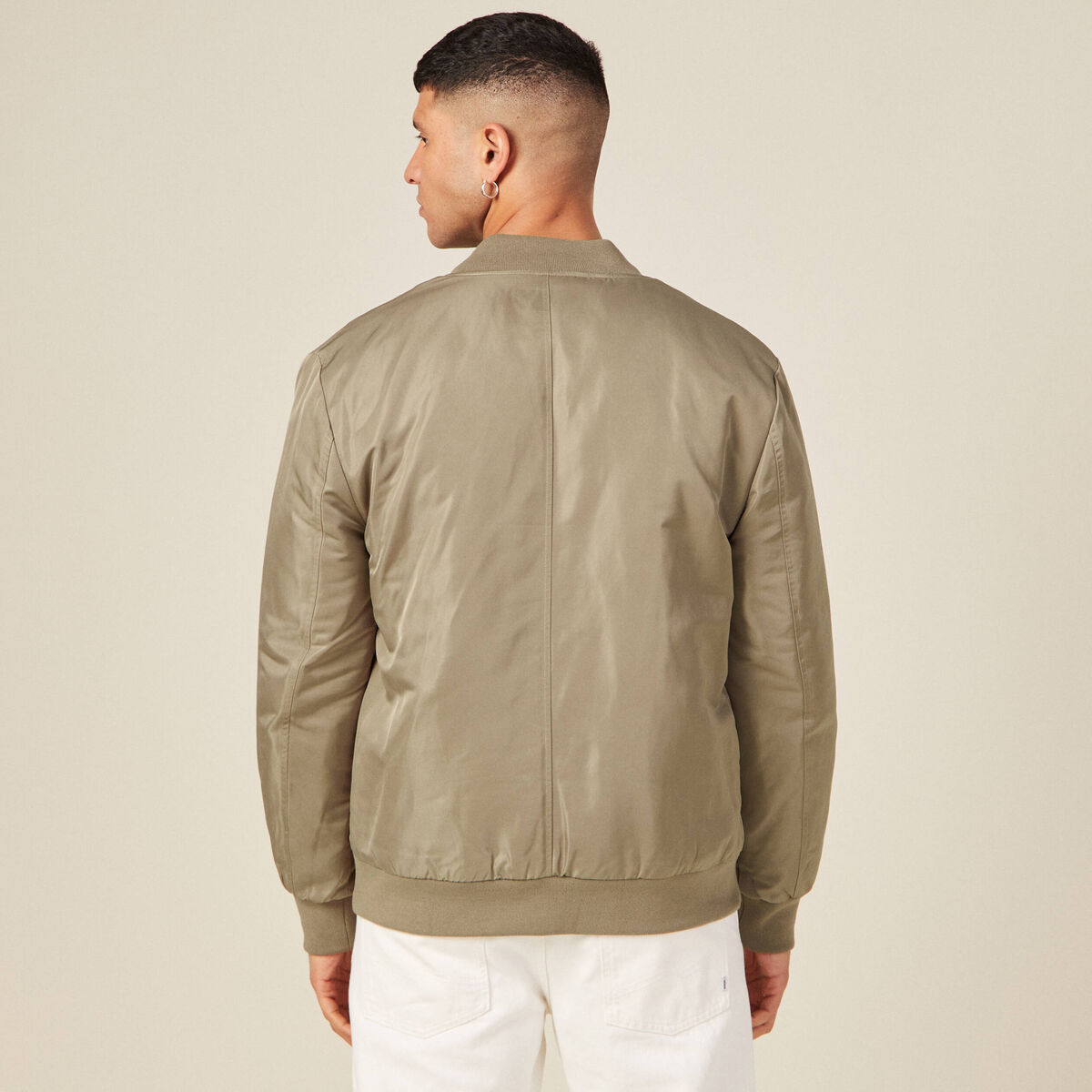 Blouson bomber éco-responsable taupe homme
