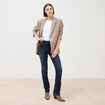 Jeans regular taille haute denim brut femme
