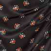 Jupe droite froncée satinée noir femme