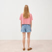 Short mom taille haute en jean denim used femme