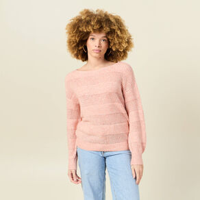 pull manches longues rose saumon femme Pull manches longues rose saumon femme