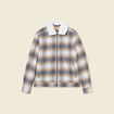 Blouson zippé col aviateur gris foncé homme