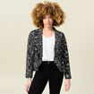 Gilet manches longues noué noir femme