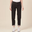 Jeans girlfriend 5 poches denim gris femme