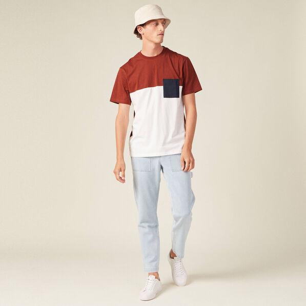 t shirt eco responsable marron cognac homme T-shirt éco-responsable marron cognac homme