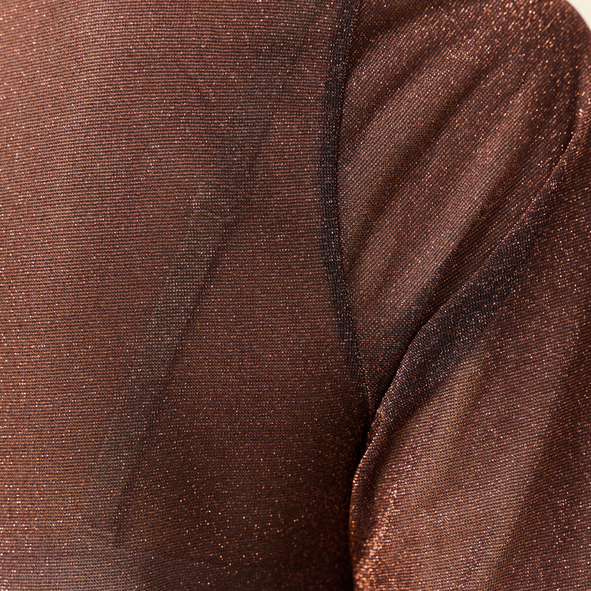 T-shirt manches longues marron cognac femme
