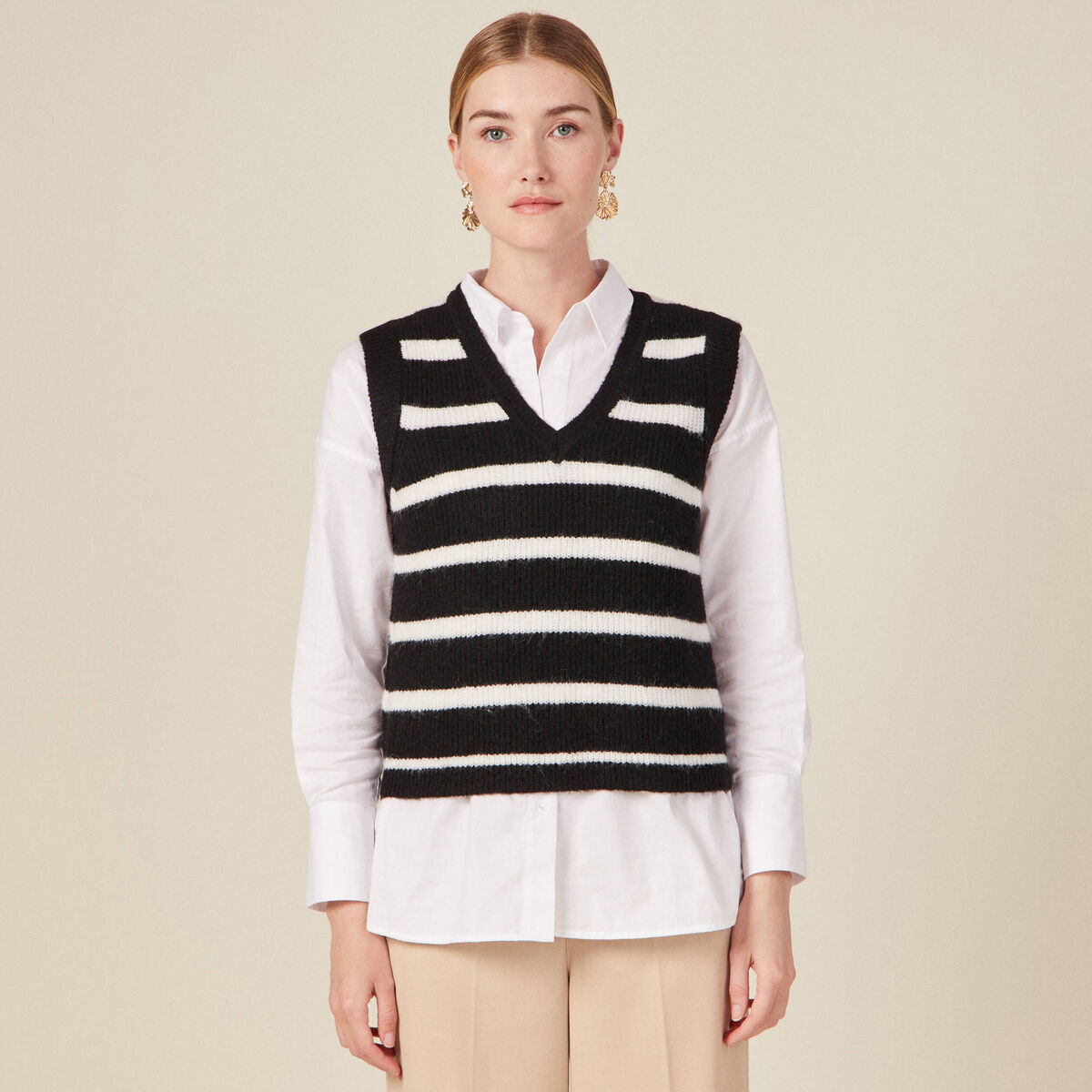 Pull éco-responsable noir femme