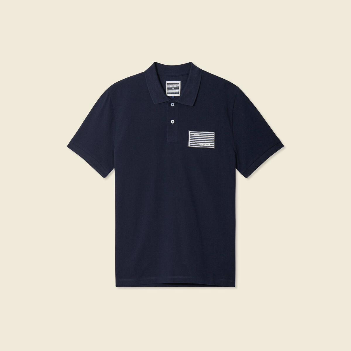 Polo manches courtes bleu marine homme