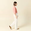 Gilet manches 3/4 rose saumon femme