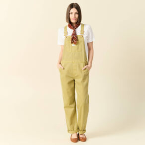 Salopette en jean vert olive femme