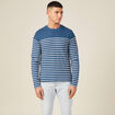 T-shirt manches longues bleu foncé homme