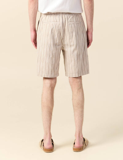 Bermuda droit à coulisse sable homme