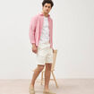 Bermuda en velours ecru homme