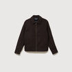 Veste oversize courte col classique marron homme