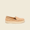 Mocassins bateau en cuir creme homme