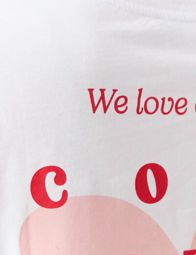 T-shirt manches courtes blanc femme