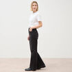 Jeans large taille haute denim noir femme