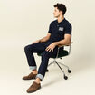 Polo manches courtes bleu marine homme