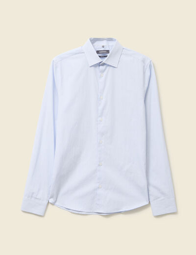 Chemise manches longues bleu ciel homme
