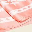 Foulard satin orange corail femme