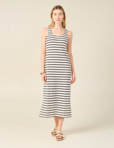 Robe longue éco-responsable blanc femme
