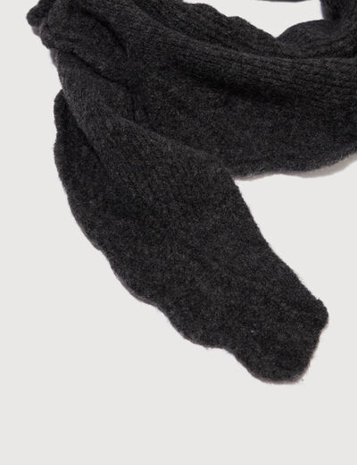 &Eacute;charpe gris fonc&eacute; femme
