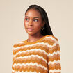 Pull ajouré éco-responsable rouge foncé femme